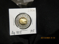 Silver 925 two dollar coins