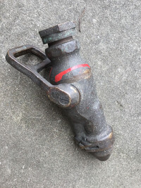 Nautical Akron bronze fire nozzle off a Great Lakes ship