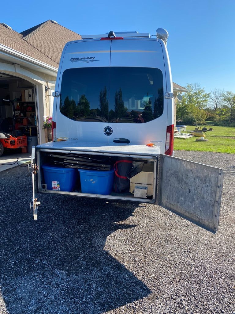 Swing out Cargo carrier with storage box RVs & Motorhomes Hamilton