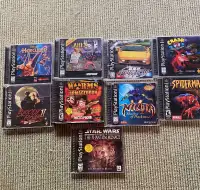 PlayStation PS1 video games complete with case and manual