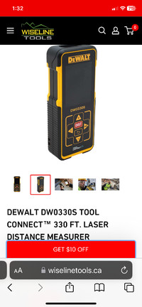 Dewalt Laser Distance Measurer 330 Ft