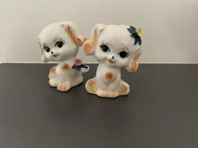 Made in Taiwan- Puppy salt and pepper shakers, View more
