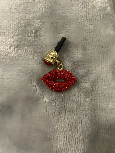 Rhinestone Lip Phone Plug, View more