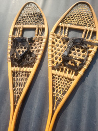 wooden snow shoes