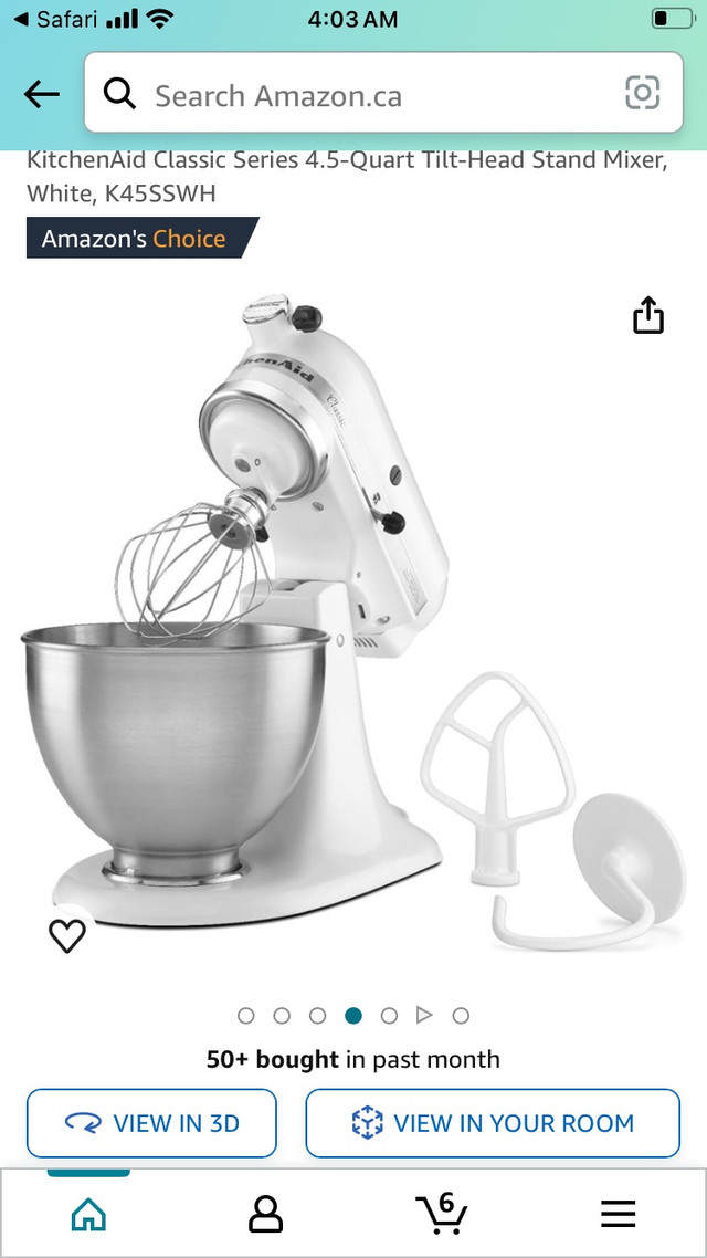 Brand new kitchen aid mixer 4.5 quart classic in Processors, Blenders & Juicers in Kitchener / Waterloo