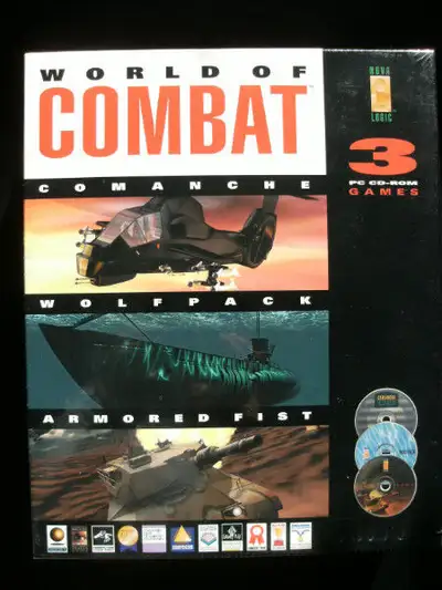NEW and Factory Sealed (3 in 1 Retro Game Set) World Of Combat - 3-Disc PC CD-ROM Software: 1) COMAN...