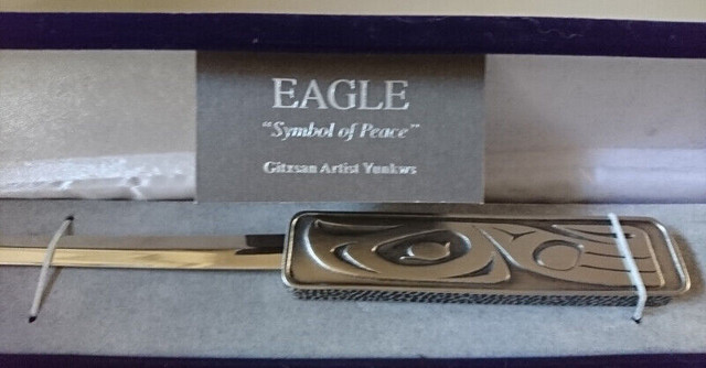 Eagle "Symbol of Peace" Letter Opener Gitxsan  Artist Yunkws in Arts & Collectibles in Oshawa / Durham Region - Image 2