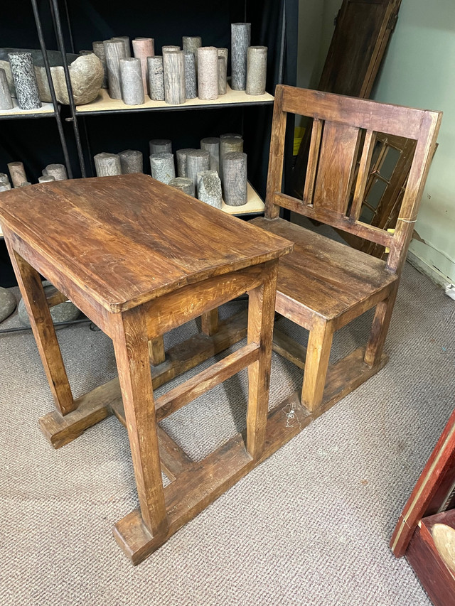 Antique style desk & chair - one piece  in Desks in North Bay