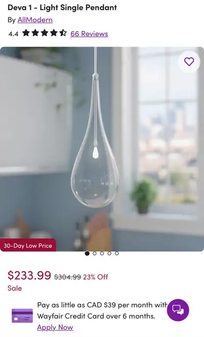 New!! Elegant Clear Glass Pendant | Modern & Minimal, View more