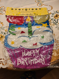 Brand New Happy Birthday  Garden Flag