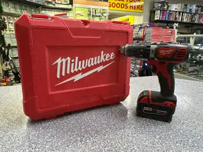 Milwaukee 2607 Hammer Drill 5AH.and 2AH Battery and charger, View more