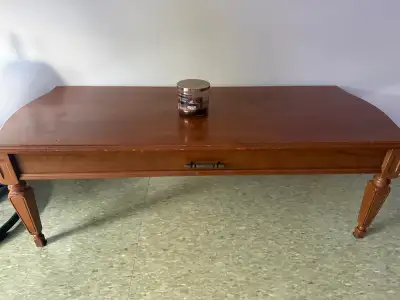 Real Wood Coffee Table + Matching Side Table - $200 OBO, View more