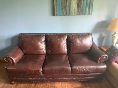 Genuine leather couch, View more
