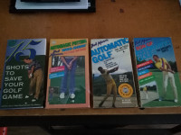 Lot of 4 VHS Video Cassette Golfing Lessons