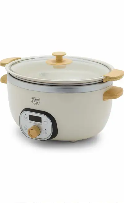 GreenLife 6QT Slow Cooker, Non-Toxic PFAS-Free Ceramic Nonstick , View more