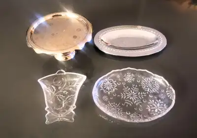 Metal and Glass Trays ( 4 pieces ), View more