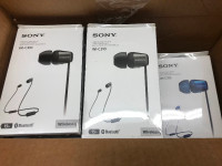 DEALS, WI-C310/B Sony Wireless in-Ear Headphones, Black, Blue