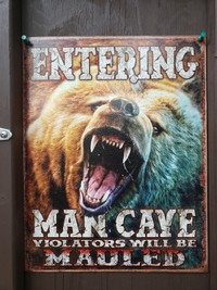 Collectible Metal Man Cave Sign