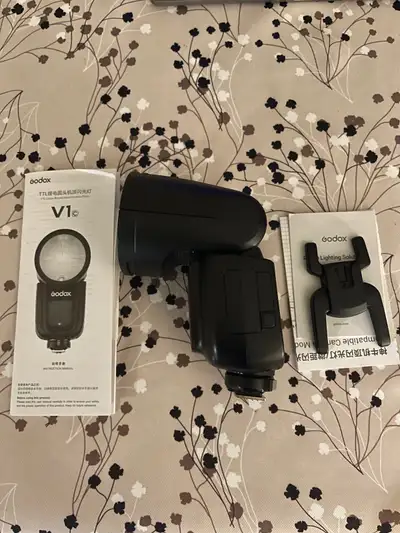 Flache GODOX V1c: Godox V1-C V1C V1 pour flash d'appareil photo Canon, Flash Speedlite 2,4 G 1/8000...