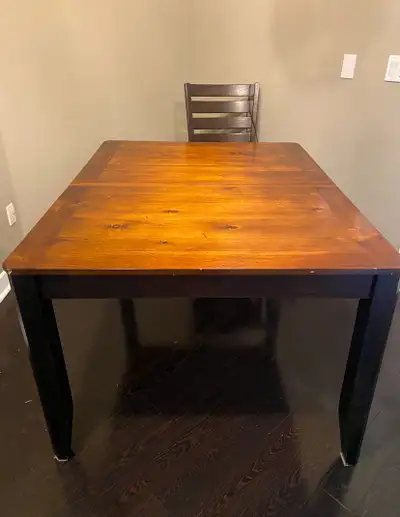 Free - wood dining table and 4-chairs. Pick up only., View more