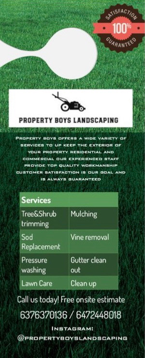 Property boy’s landscaping Grass cutting & spring clean up in Lawn, Tree Maintenance & Eavestrough in Mississauga / Peel Region - Image 2