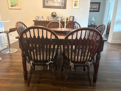 Solid Oak Dining Table and Chairs Set, View more