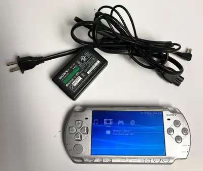 Sony Playstation PSP-2001 Portable Console With Charger (Silver), View more