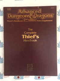RPG: AD&D 2nd The Complete Thief's Handbook