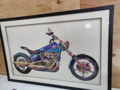 PARKER PICKERS - This is a very unique piece of art where the artist used a collage / mixture of scr...