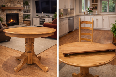Solid Oak table and 6 chairs, View more