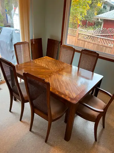 Dinning room table and chairs with china cabinet, View more