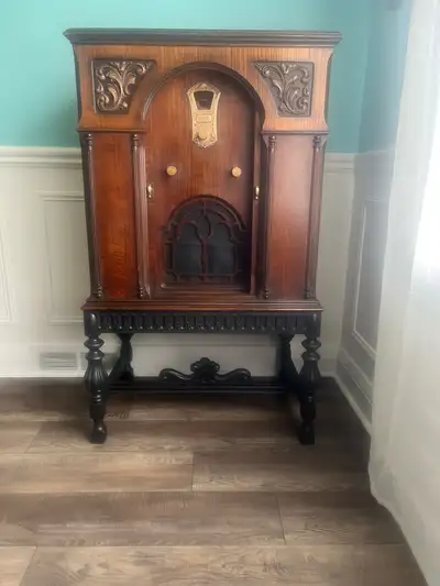 Antique Radio Cabinet, View more
