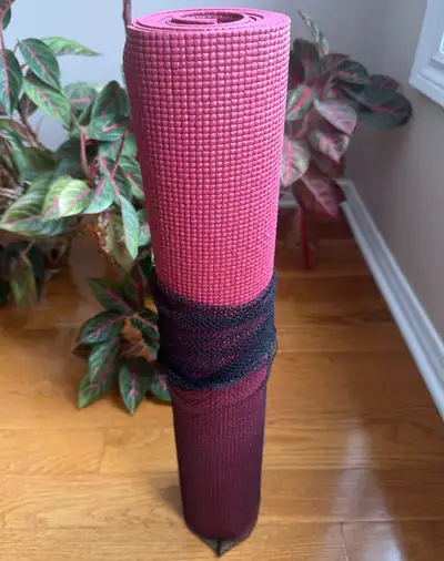 YOGA MAT – Good Condition – $10. Gently used yoga mat/mesh bag!!, View more