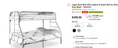 Brand New Twin-Over-Full Bunk Bed + NEW Twin & Full Mattresses (, View more