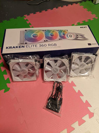 NZXT RGB fans and controller (White)