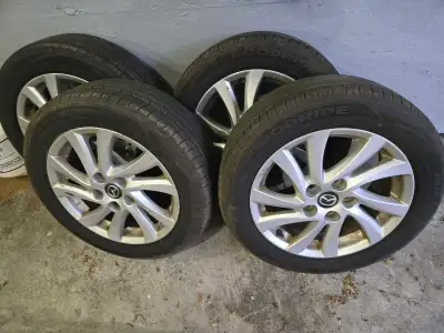 205/55R16 Goodride summer tires on mazda rims purchased at Kal Tire. Came off of a 2013 mazda 3 four...