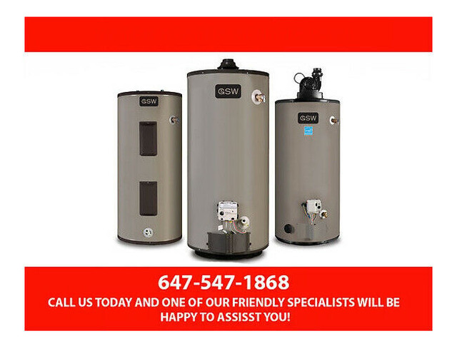 Hot Water Heater Upgrade - Rent to Own Program in Heating, Cooling & Air in Mississauga / Peel Region