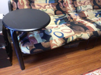Futon with side table