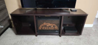 TV Stand with Electric Fireplace/Heater