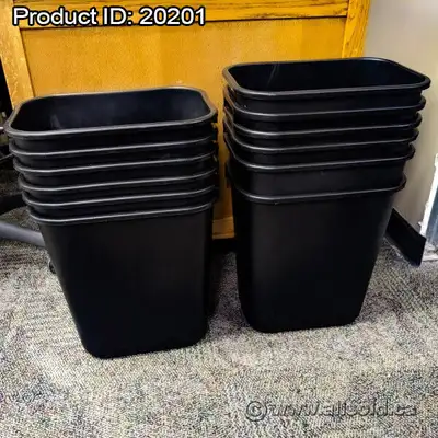 Sold in lots of 12 We have plenty of garbage cans available, save some money by getting them in bulk...