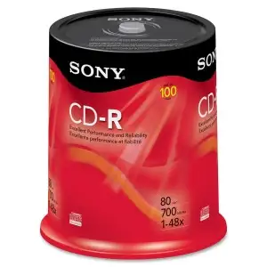 Sony 48x CD-R Media - 700MB - 120mm - 100 Pack Spindle, View more