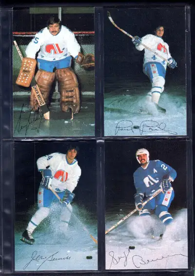1977-78 NORDIQUES DE QUEBEC POSTCARD SET CARTE POSTALE TRÈS RARE, View more