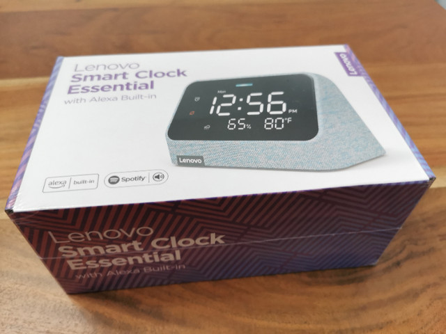 Lenovo Smart Clock Essential with Alexa Large LED Display, Music in Speakers in Ottawa - Image 4