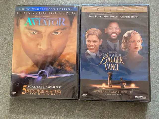 New sealed DVDs Scorsese Aviator The Legend of Bagger Vance63347536960899120