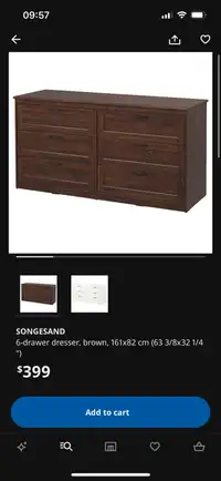 5 piece bedroom furniture set “SONGESAND” from IKEA 
