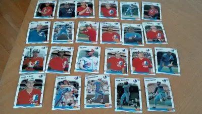 Carte Baseball Série 23 cartes Expos  Fleer 1988 (220223-4696), View more