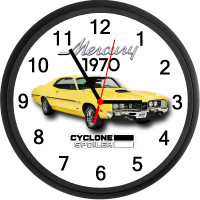 1970 Mercury Cyclone Spoiler (Competition Yellow) Wall Clock