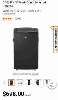 LG portable air conditioner 