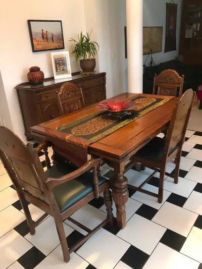 Tudor 9 pc Solid Oak Dining Set, View more
