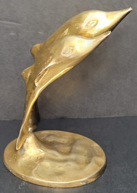 Vintage Brass Jumping Dolphins